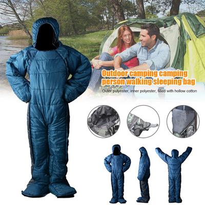 Leichter tragbarer Schlafsack für Erwachsene, wärmend für Spaziergänge, Wandern, Camping, Outdoor, superleichter Baumwollsack für den Winter und die warme Jahreszeit