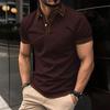 Summer Men's Casual Collar Line Short Sleeved T-shirt Polo Shirt