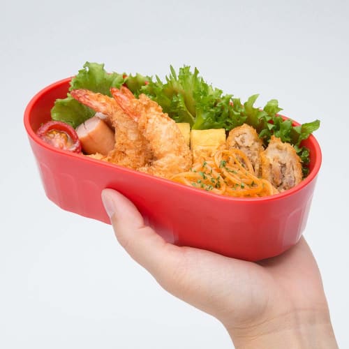 Nakano Cat Lunch Box, 2-Tier, with Lunch Belt, White, Top Tier 390ml, Bottom Tier 250ml, Luna Chaton, Microwave Safe, MM-434