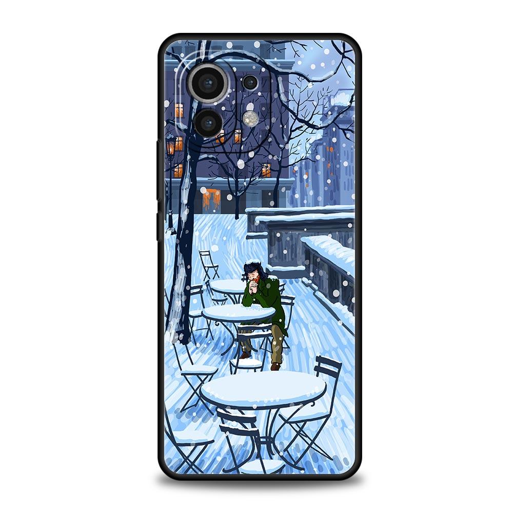 Phone Case For Xiaomi Mi 14 13 12 11 Lite 13T 12T 11x 11T 10T Pro 9T Note 10 Lite Soft Black Cover Retro Van Gogh Oil Painting