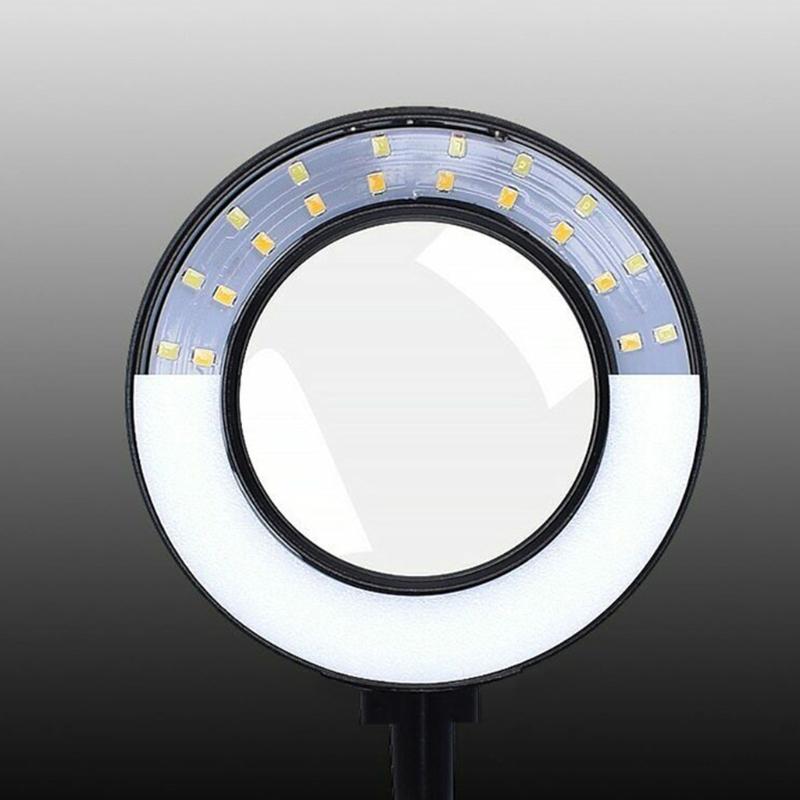 Ulepszona lupa z podświetleniem 10x Lampa biurkowa powiększająca Ramię gęsia Szyjka Nadaje się do czytania Pracy z bliska Hobby 72 LED