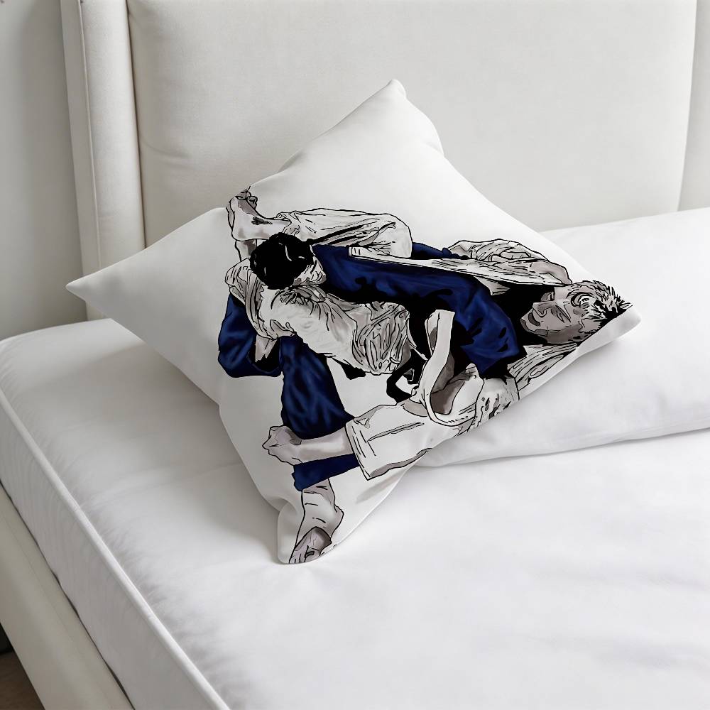 

BJJ Brazilian Jiu Jitsu Decorative Square Pillow Cover Soft Comfortable Pillow Case Sofa Bed Home Decoration 30x30 cm