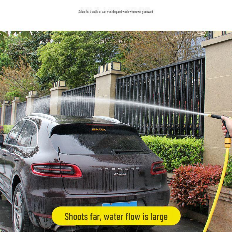 High-Pressure 5m Car Wash Water Gun & Hose Set with Retractable Garden Sprinkler Head