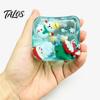 Christmas Themed Sensory Gifts Stress Relief Toy with Internal Dolls, Transparent Soft Maltose Portable Hand Exercisers for Office Cube Fidget