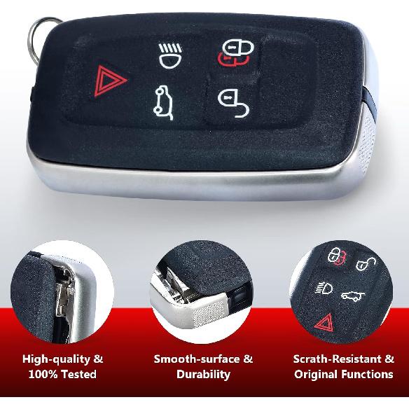 LR052905 Smart Remote Car Key Fob Case Cover Shell Housing Replacement for Land Rover LR4 for Range Rover Sport 2010 2011 2012 2013