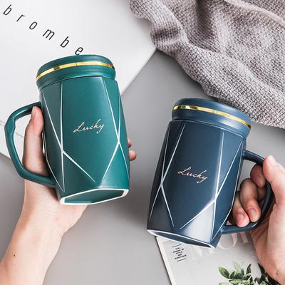 Einfache Tasse im nordischen Stil, auslaufsichere Keramik-Wassertasse, Milchtasse, Kaffeetasse