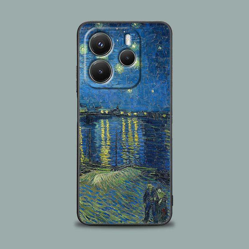 Phone Case for Xiaomi Redmi 15C 14C 12C 13C Redmi Note 15 14 13 12 11 10 Pro Plus 5G 12S Soft Cover Painting Van-Gogh Night Sky