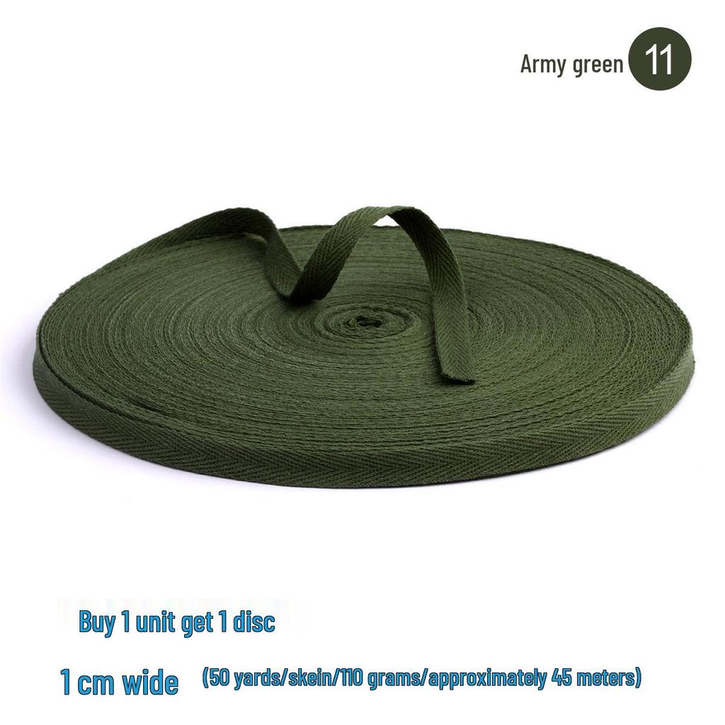 1cm Red-Purple Cotton Herringbone Tape: Festive Piping & Full-Edge Webbing