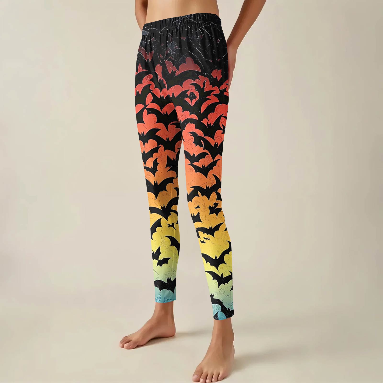 

Женские брюки с эластичным мягким низом и принтом Хэллоуина, повседневные домашние спальные брюки XL