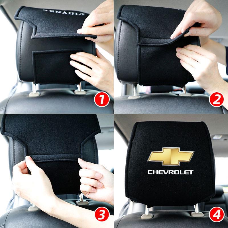 Car Seat Headrest Cover Anti-Dirty Elastic Protective Cover Car Interior For Chevrolet Colorado Cruze Spark Captiva Malibu Trax