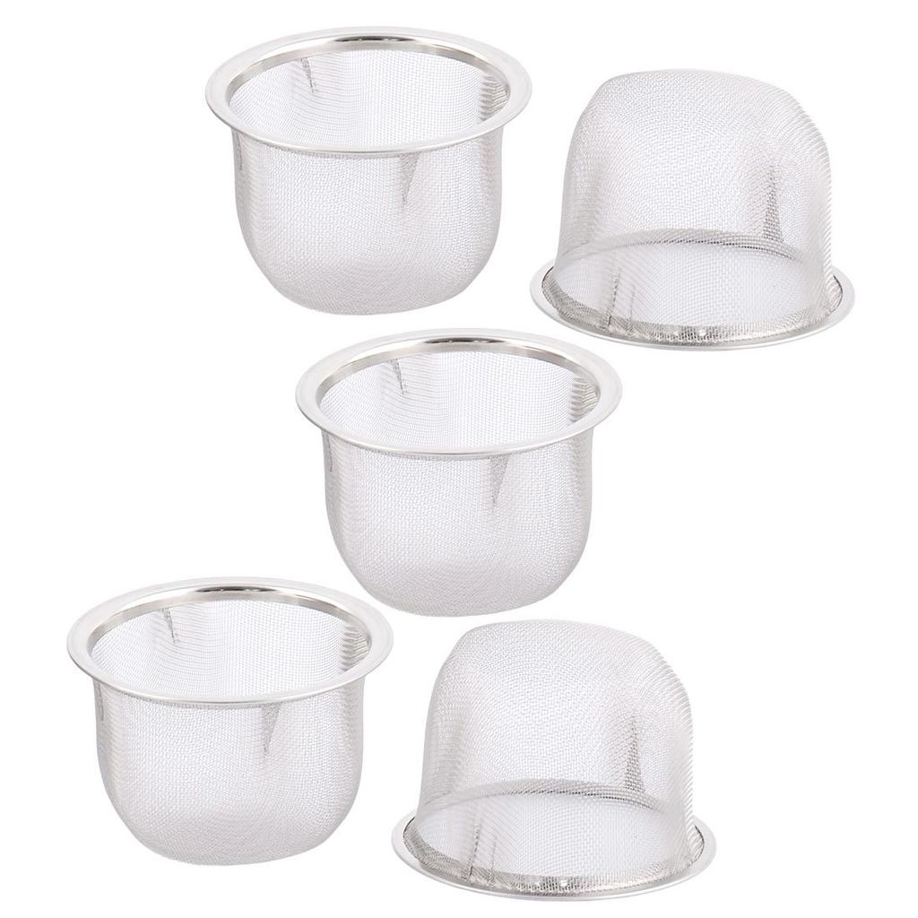 uxcell Tea Strainers, Stainless Steel, 75mm Diameter, Round Mesh, Pack of 5, for Spices and Tea
