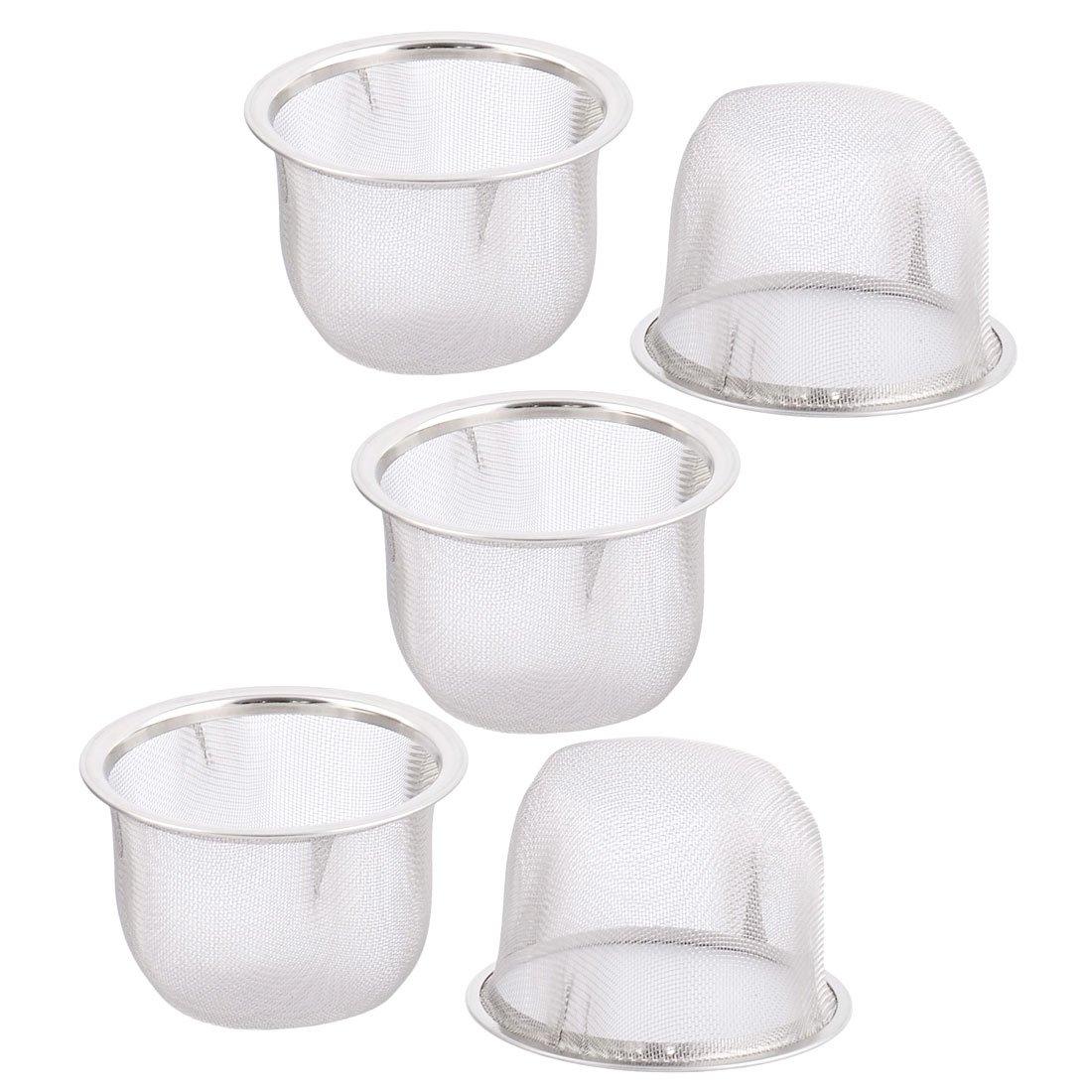 

uxcell Tea Strainers, Stainless Steel, 75mm Diameter, Round Mesh, Pack of 5, for Spices and Tea