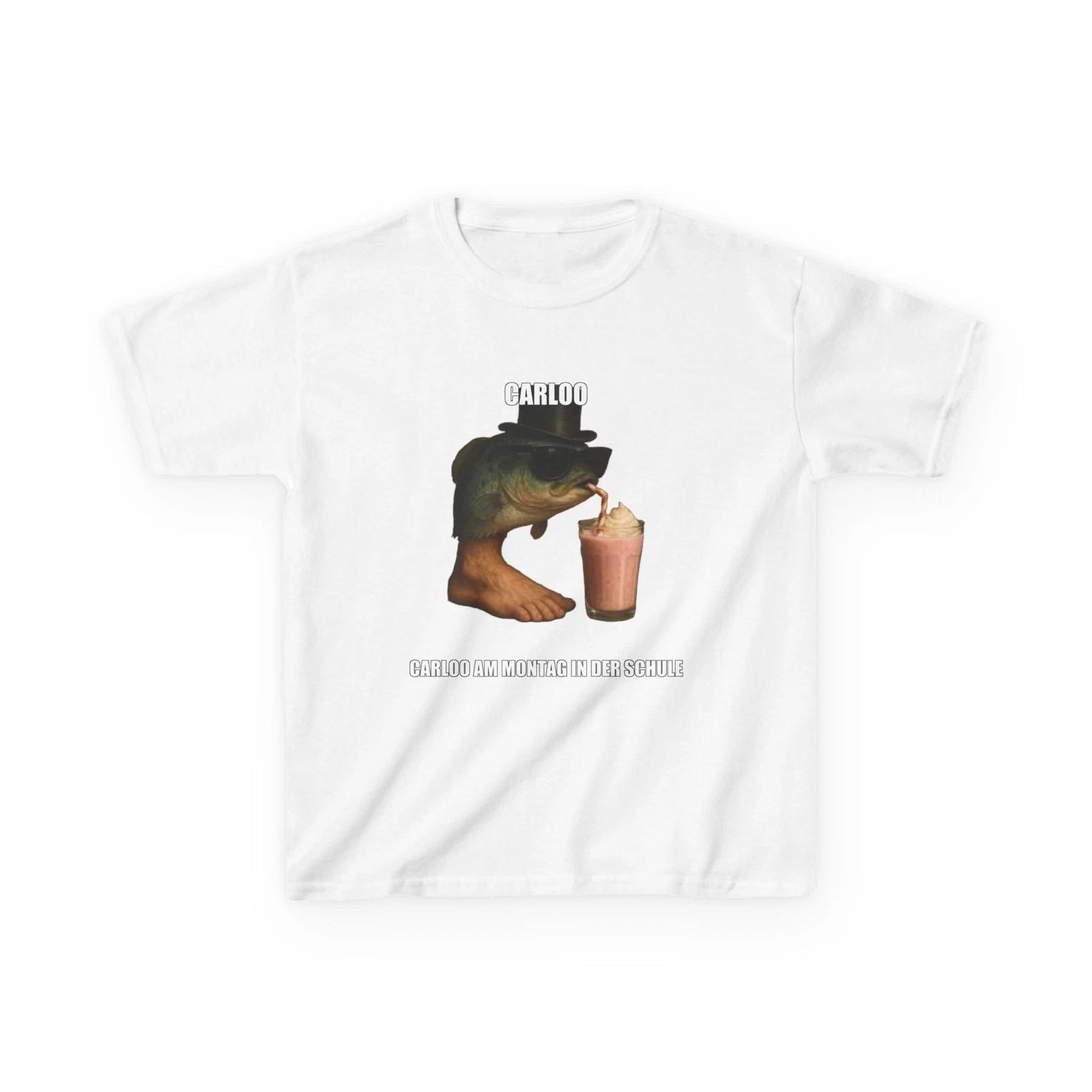 Carloo Kids T-Shirt | Brainrot Meme Shirt Funny Viral Internet Humor Gift L