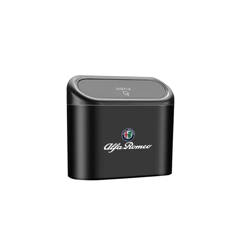 

Hanging Car Trash Can Auto Emblem Garbage Box For Alfa Romeo Giulia Stelvio Giulietta 156 159 147 Mito Tonale Brera Disco Volant