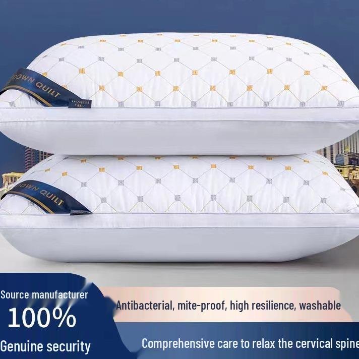 Hotel Neck Support Sleep Aid Pillow - Available In Singles or Pairs, Non-Collapsing Core for Home or Dormitory.