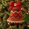 Kit per uncinetto ornamento di Natale Kit uncinetto facile Decorazione campanella di Natale Set maglia fatto a mano per adulti adolescenti Arte