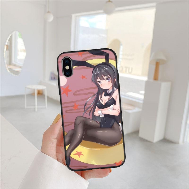 PP12 Bunny Cute Girl Anime Soft Shell Phone Case for iPhone SE X XS XR 11 16E 17 Pro Max Air 8 7 6 6s Plus