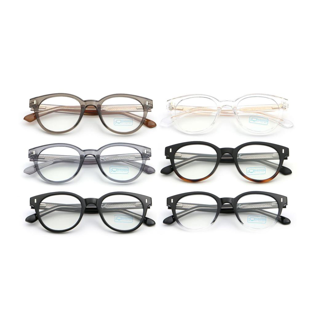 New retro niche round frame flat glasses plain face female versatile pin anti-blue light technical male glasses frame