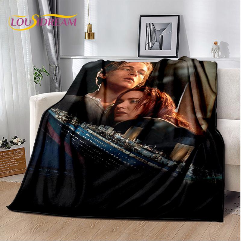 Movie Titanic Poster 3D Print Blanket,Soft Throw Blanket for Home Bedroom Bed Sofa Picnic Travel Office Rest Cover Blanket Kids