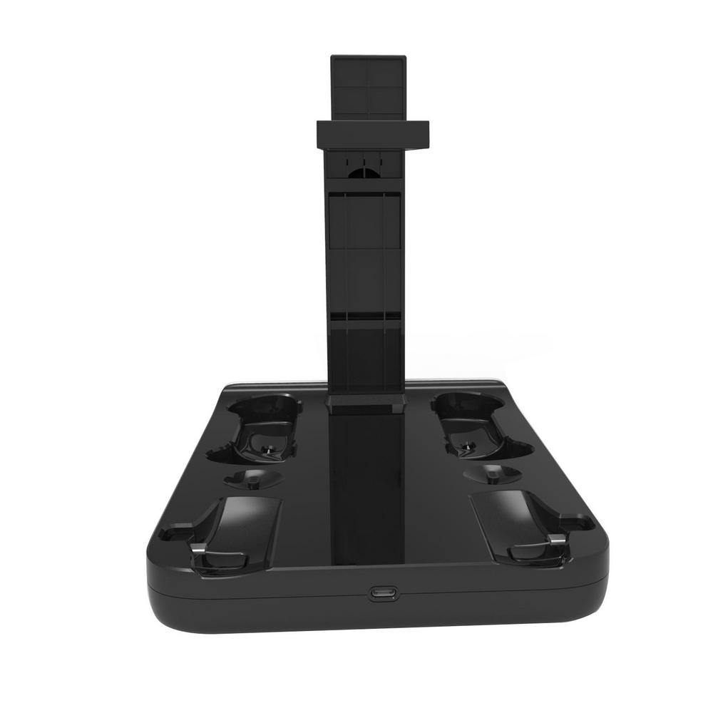For PS VR2 Charging Station Display Stand with LED Light Controller Charger Compatible with Playstation 5 Gamepad Handle VR Headset