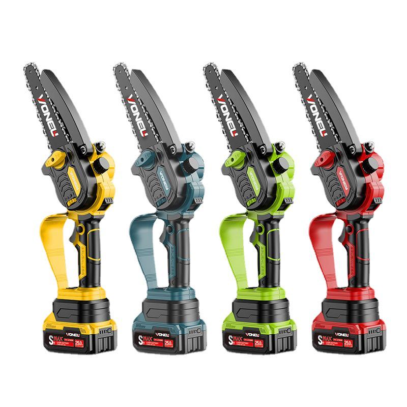 Rechargeable One-Handed Brushless Electric Chainsaw for Home and Outdoor Use