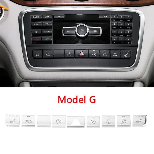 

Car interior sticker multimedia CD button decoration suitable for Mercedes Benz GLA X156 CLA C117 A B class W176 W246 model G