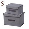 Linen-Like Fabric Storage Box Foldable Storage Box For Books And Toys Dustproof Storage Box With Lid Large storage box