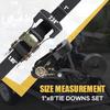 Ayaport Endless Ratchet Straps (No Hooks) 1" X 8' Heavy Duty Small Ratchet Tie Down Straps 1860Lbs Break Strength Black Tie Downs For Cargo, Truck