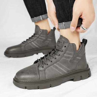 Klassische Marke Herren Arbeitsstiefel Vielseitige Business Kurzstiefel Winter Herren Stiefeletten Trendige Schuhe Schicke Motorradstiefel