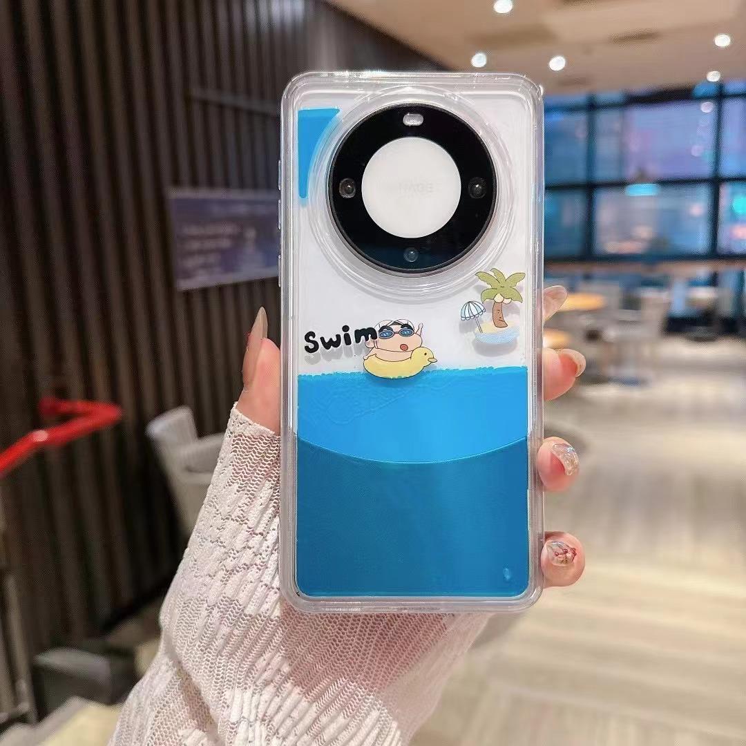 

Креативный летний коврик для серфинга для собак Pura7050 Прозрачный противоударный чехол для телефона Huawei Mate60Pro Pura70pro+