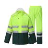 Neues Color-Block Sturmfestes 300D Oxford Outdoor Reflektierendes Regenmantelset