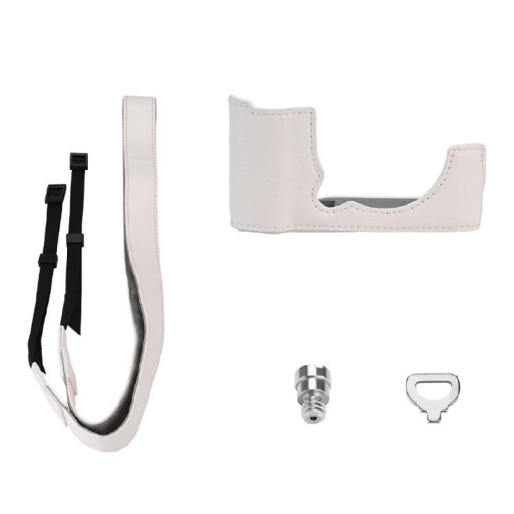 

Leather Half Case and Wrist Straps for XM5 with Soft Inner Layer for Enhanceds Protections off білий колір