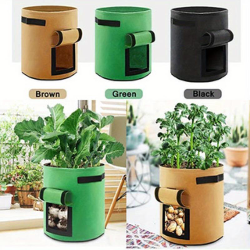 1/3PC Felt Potato Planting Bag Large Diameter Vegetable Plant Seedling Bag Non-Woven Felt Potato Growing Bucket