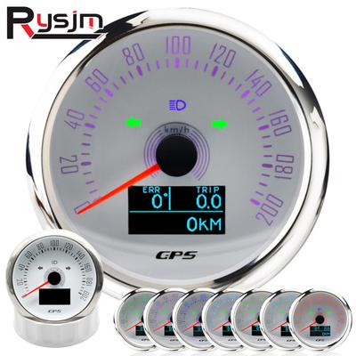 Waterproof 85mm GPS Speedometer 160MPH 200km/h With Antenna Boat Speed Meter With 7 Colors Backlight Trip ODO COG 9-32V