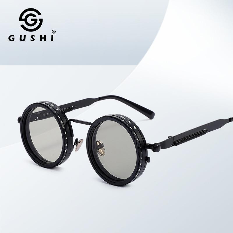 New ND file adjustable dimming sunglasses men's and women's high definition polarized light kick-off design sunglasses punk style