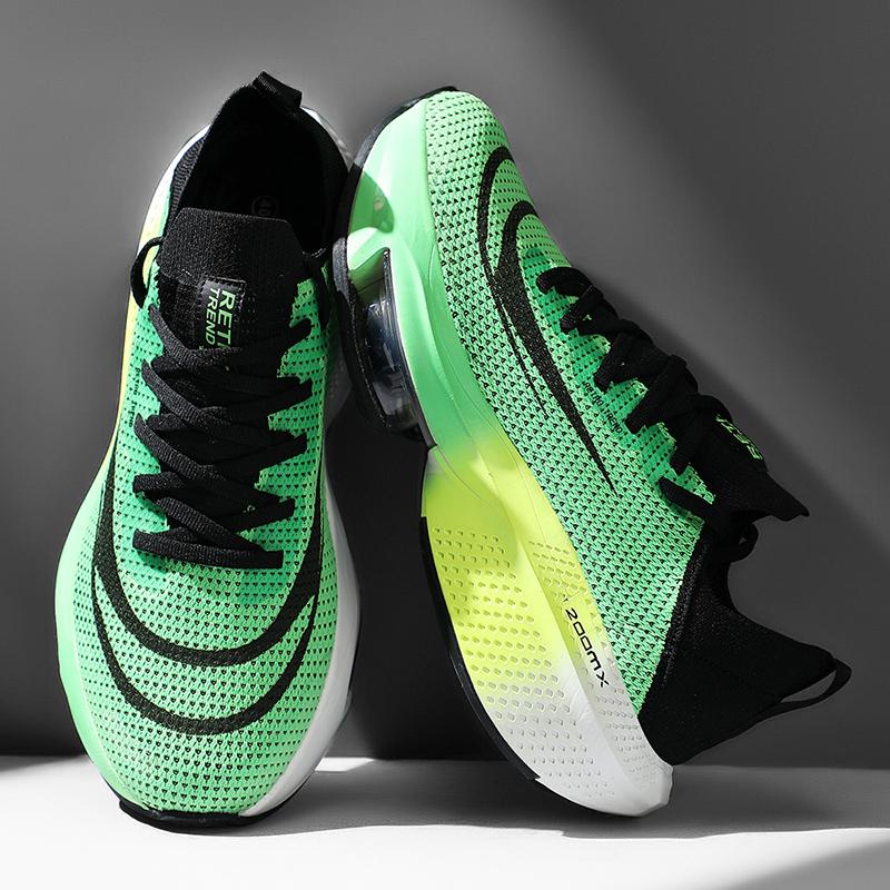 Marathon Air Cushion Men Sports Running Shoes Breathable Lightweight Women's Comfortable Athletic Nonskid Carbon Plate Sneakers