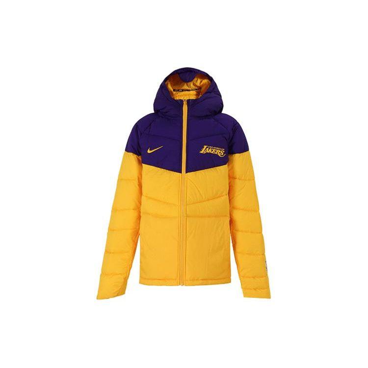 Nike Kids Sports Casual Hooded Cotton Jacket Kids Outerwear Lakers-Purple 3Z2B7FEXT-LAK