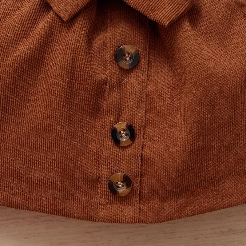 Baby Girls Long Sleeved Top and Corduroy Skirt Two-piece Set