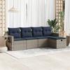 VidaXL Garden Furniture Set 5 Pcs with Grey Cushions Braided Resin 3325467