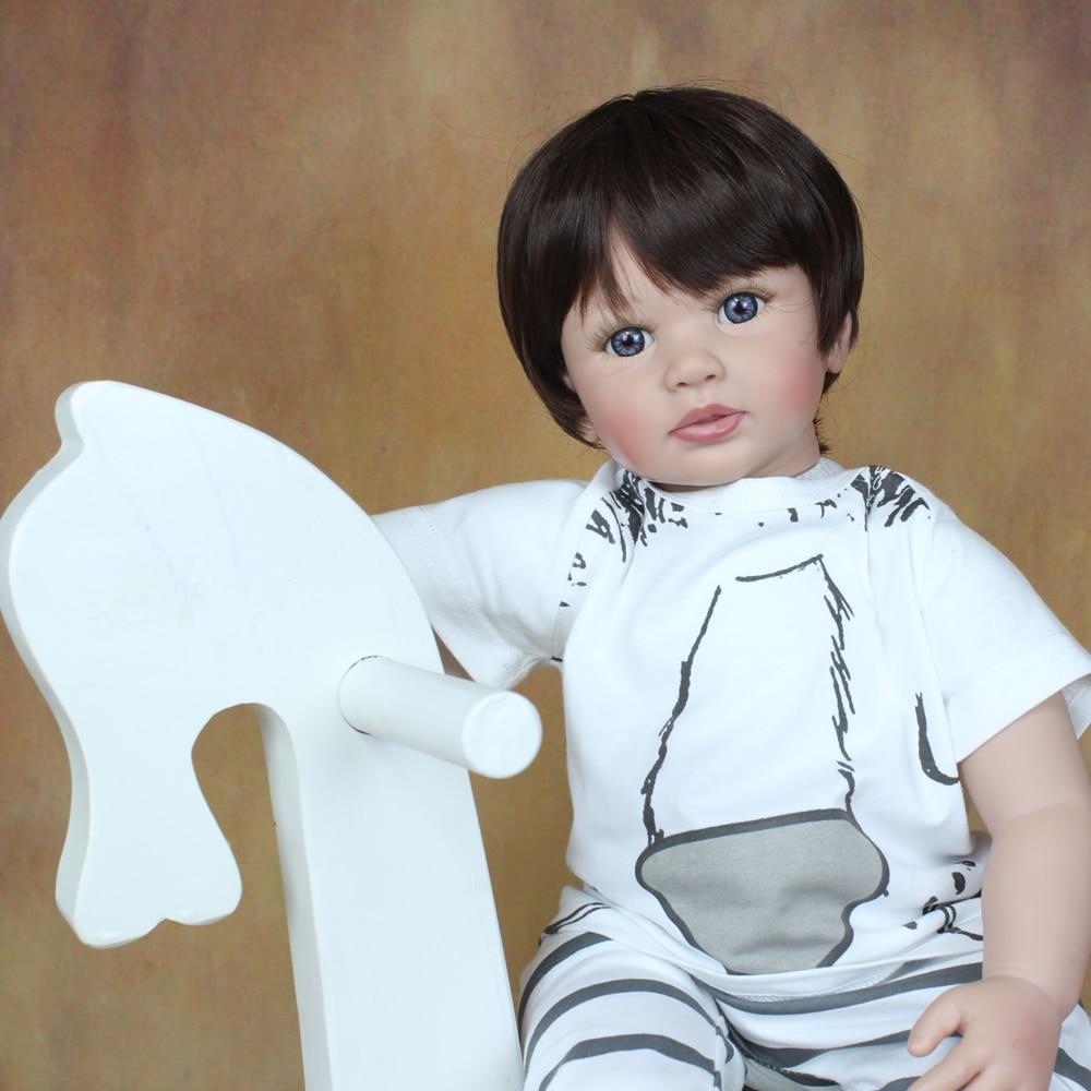 BZDOLL 60 CM Soft Silicone Bebe Reborn Hračka pro děvčátko pro holčičku Vinyl Batole Chlapeček Látkové Tělo Alive Oblékat Boneca Dárek k narozeninám