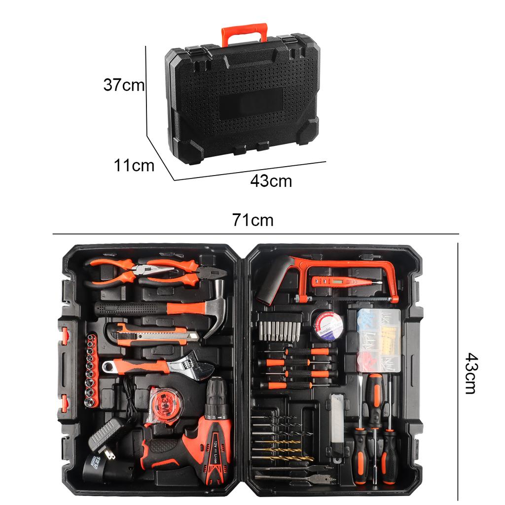 Cordless Drill Driver Set, 12V Electric Screwdriver Driver Tool Kit, 3/8" Keyless Chuck, Charger and batterie Included