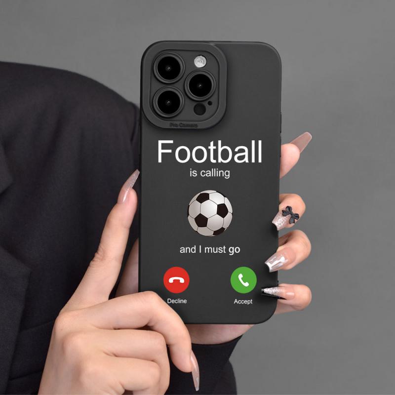 Football match graphic phone case for iPhone 16 15 14 13 12 11 x XR Xs SE2 SE 8 7 plus pro Max mini silicone back cover