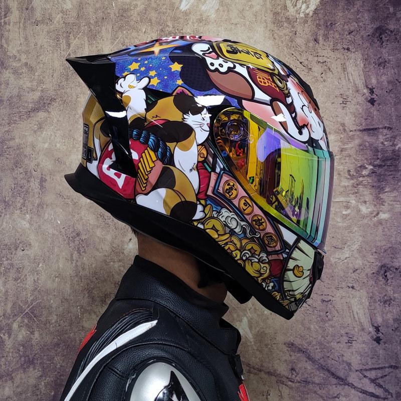 Dual Lens Motorcycle Helmet Motorcycle Travel Helmet Electric Vehicle Adult Safety Helmet