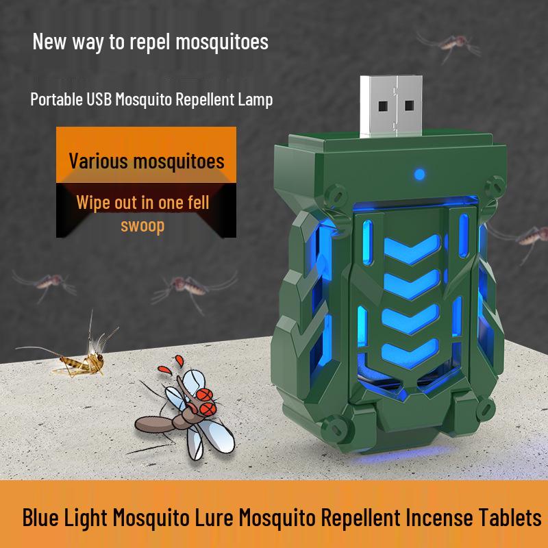 USB Portable Electric Mosquito Repellent Incense Heater for Indoor, Outdoor, Office, and Car Use with Power Bank Option