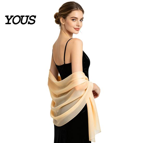 Comoda Coperta per Eventi Speciali Sciarpe e Coprispalle da Donna Abiti da Sera, Foulard da Matrimonio Trasparente Sposa, Sciarpa in Chiffon Morbida Abito Formale Donna, Elegante
