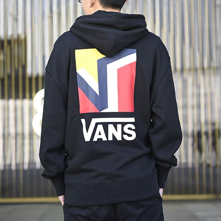 Vans Printed Hoodie Pullover Men Tops Black VN0A54JABLK