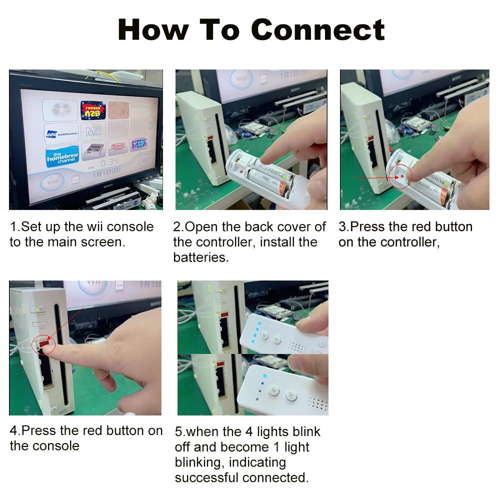 For Nintendo Wii U Console 2 In 1 Wireless Remote Gamepad Nunchuck Controller Set Motion Plus with Silicone Case Video Gamepad