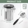 Airtight Ground Coffee Box Stainless Steel 1800 Ml Capacity Ideal for Coffee Beans 500 To 600 G Preserving Aroma For Kitchen