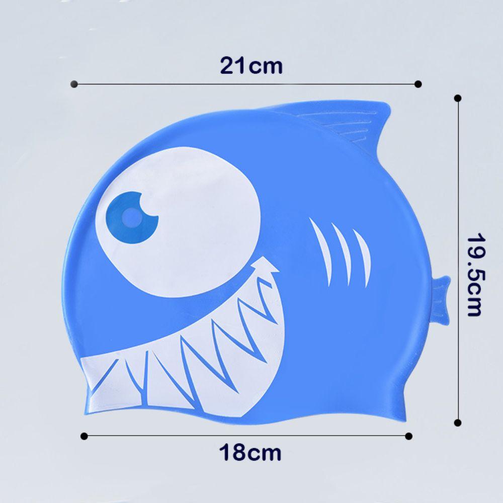 Waterproof Swimming Equipment Silicone Children's Pool Cap Cute Swimming Cap