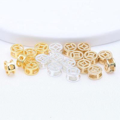 Hohl-Abstandshalterperlen, 14 Karat vergoldet, für DIY-Schmuck und Perlenarbeiten